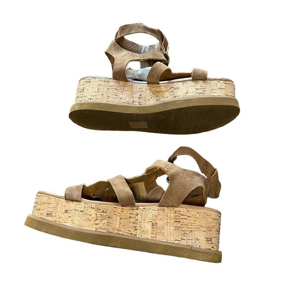 Free People Callie Cork Platform Sandals Size 7.5 US 38 EUR - Picture 4 of 9